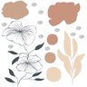 Adesivo de Parede Decorativo Flores Boho Minimalista Floral - 1