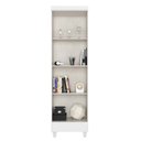 Ver imagem 4 de Guarda Roupa Casal Capela Com cômoda 4 Gavetas 2 Porta E armário Multiuso Lite Branco Brilho - Móvei