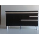 Ver imagem 3 de Gabinete para Pia de Cozinha de 2m Michelangelo Preto Fosco 100% Mdf 15mm Rino Móveis Michelangelo F