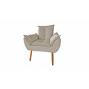 Ver imagem 1 de Poltrona Decorativa Opala Suede Bege - DM ART HOUSE