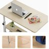 MESA PARA NOTEBOOK ALTURA AJUSTAVEL HOME OFFICE CAMA RODINHAS E 2 PRATELEIRAS MULTIUSO MARROM - 6
