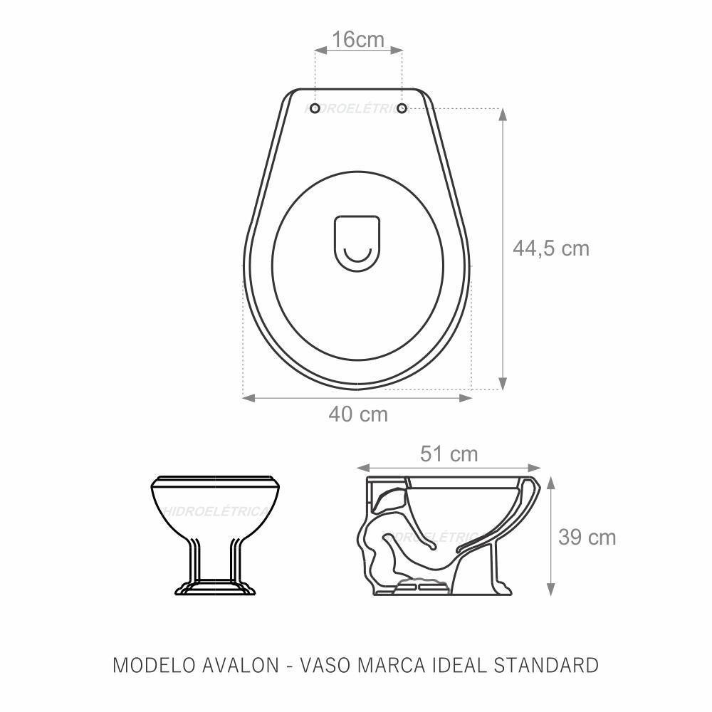 Assento Laqueado Avalon Verde Claro Tampa para Vaso Ideal - 2