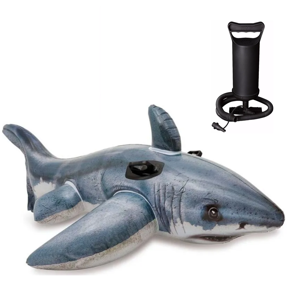 Bóia Inflável Tubarão Realistic Intex para Piscina 173x107cm Cor:cinza - 1