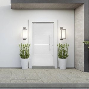 Porta de Aluminio Lambril Pivotante 220x120cm com Puxador