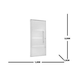 Porta de Aluminio Lambril Pivotante 220x120cm com Puxador - 3