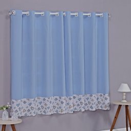 Enxoval de Bebe Kit de Berço Americano Cortina Algodão Menino Menina 7 Peças:urso Azul - 5