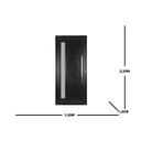 Ver imagem 4 de Porta de Aluminio Lambril Pivotante 220x120cm com Puxador