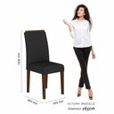 Ver imagem 6 de Mesa de Jantar 6 Cadeiras Gênova Imbuia/preto/preto - Móveis Arapongas Imbuia/preto/preto 06