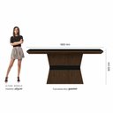 Ver imagem 3 de Mesa de Jantar 6 Cadeiras Gênova Imbuia/preto/preto - Móveis Arapongas Imbuia/preto/preto 06