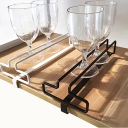 Suporte Flutuante de Prateleira Armazenamento Copo Vinho sem Perfurador Rack de Vidro de Vinho sob o - 6