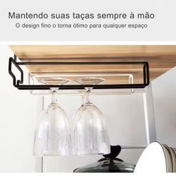 Suporte Flutuante de Prateleira Armazenamento Copo Vinho sem Perfurador Rack de Vidro de Vinho sob o - 4