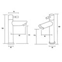 Ver imagem 4 de Torneira Banheiro Lavabo 1/4 Volta Bica Baixa Metal Cromado