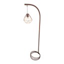 Ver imagem 1 de Luminária de Chão Milão Cúpula Diamante Metal Abajur Piso Moderno:rose Gold