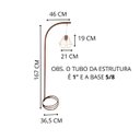 Ver imagem 3 de Luminária de Chão Milão Cúpula Diamante Metal Abajur Piso Moderno:rose Gold