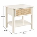 Ver imagem 4 de Mesa de Apoio com Gaveta Ratan Nature Laca Off White