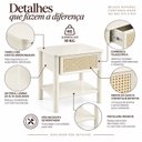 Ver imagem 5 de Mesa de Apoio com Gaveta Ratan Nature Laca Off White