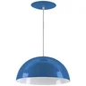 Pendente Meia Lua 34cm Luminária Alumínio Azul Royal - T&T Iluminação - 1