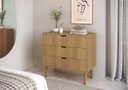 Ver imagem 2 de Cômoda 3 Gavetas 90cm Orgânico Pé Madeira Aura Artesano | Hanover - Artesano Home