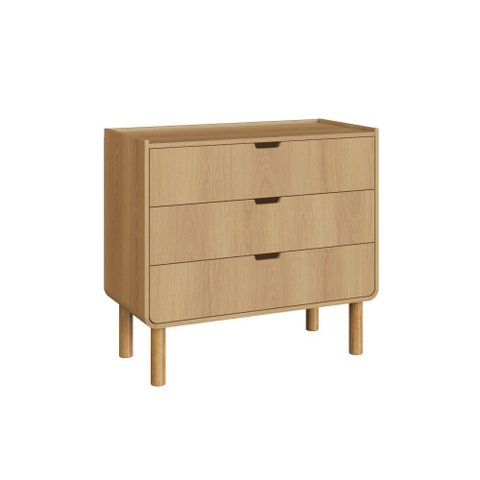 Cômoda 3 Gavetas 90cm Orgânico Pé Madeira Aura Artesano | Hanover - Artesano Home