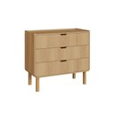 Ver imagem 1 de Cômoda 3 Gavetas 90cm Orgânico Pé Madeira Aura Artesano | Hanover - Artesano Home