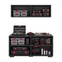 Ver imagem 5 de Kit Armário Multiuso Aéreo com Balcão para Oficina 8 Portas 123,5cm Multimóveis MP6111 Preto