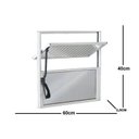 Ver imagem 4 de Janela de Aluminio Basculante 40 x 60cm Ecosul Cinza/Marrom Esquadrisul
