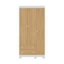 Ver imagem 7 de Guarda-roupa Infantil 92cm 3 Portas e 2 Gavetas Allegra Multimóveis Mp4442 Branco/madeirado