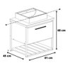 Gabinete Balcão Suspenso Cuba Marmorite Caribe 80 cm Aço Banheiro Porta 1 Prateleira Verde - 3
