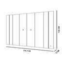 Ver imagem 5 de Painel para TV 75 Polegadas com LED 236cm Novare C04 Naturale - Lyam Decor