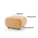 Ver imagem 4 de Puff para Sala KIT2 Orgânico Nara 60 cm Base Fixa Moderno Bouclê D03 - D'Rossi