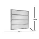 Ver imagem 3 de Janela de Aluminio Basculante 80 x 60cm Ecosul Branco Esquadrisul
