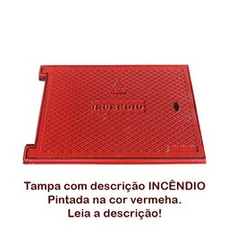 Tampa de Incêndio Hidrante Recalque 40x60 Ferro Vermelha - 2