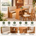 Ver imagem 6 de Conjunto Mesa de Jantar 6 Lugares 111,5cm Canto Alemão