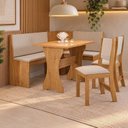 Ver imagem 2 de Conjunto Mesa de Jantar 6 Lugares 111,5cm Canto Alemão