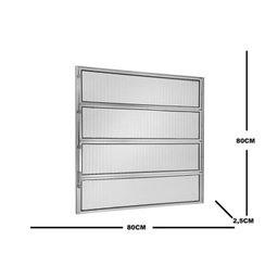 Janela de Aluminio Basculante 80x80cm Ecosul - 3
