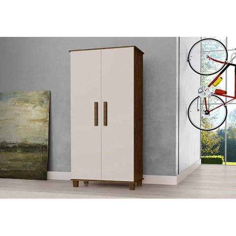 Armário Organizador 2 Portas Berlim Malbec / Off White - Luapa