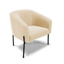 Ver imagem 3 de Sofá Namoradeira e 2 Poltronas Pé de Ferro Preto Stella Suede Bege D03 - D'Rossi