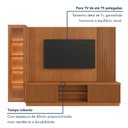 Ver imagem 4 de Rack com Painel com Cristaleira para TV até 75 Polegadas Ripado 100% MDF 190.5CMX220CM Valência