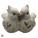 Ver imagem 2 de Resina Natal Pássaro Branco e Dourado 11x17cm