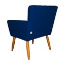 Ver imagem 2 de Poltrona Camila Estofada para Sala de Espera - Suede - Sv Decor:azul Marinho