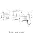 Ver imagem 4 de Sofá 3 Lugares para Sala Living 210cm Bliss L08 Couro Camel - Mpozenato