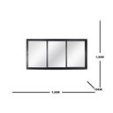 Ver imagem 4 de Janela de Aluminio de Correr 100x120cm 3 Folhas com Vidro Liso Preto Esquadrisul