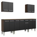 Ver imagem 3 de Armário de Cozinha Completa 233cm Rustic/Preto Emilly King Madesa 01