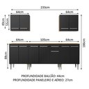 Ver imagem 6 de Armário de Cozinha Completa 233cm Rustic/Preto Emilly King Madesa 01