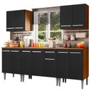 Ver imagem 1 de Armário de Cozinha Completa 233cm Rustic/Preto Emilly King Madesa 01