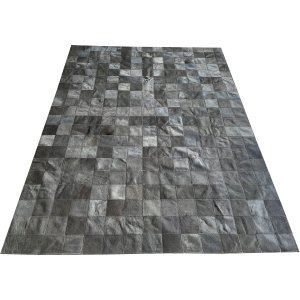 Tapete de couro cinza tingido 1,50x2,00 sem borda peça 10x10