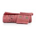 Ver imagem 1 de Jogo de Toalha de Banho 2 Peças Premium Bordado Rosa