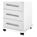 Ver imagem 4 de Balcao Gaveteiro 04 Gavetas Bra / Preto + Rodizios PASSE BEM Branco / Marmorizado