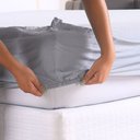 Ver imagem 5 de Jogo de Cama Lençol Pratik Poá Solteiro 2 Peças - Cinza - 100% Algodão