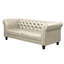 Ver imagem 1 de Sofá Decorativo Sala de Estar Chesterfield 2 Lugares 180cm Couro Tiza - Mozzelar